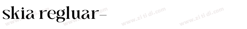 skia regluar字体转换